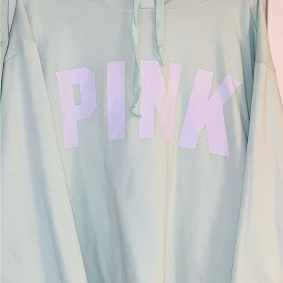 VS PINK VICTORIA LIGHT GREEN RAIN HOODIE♥︎ - Picture 4 of 4